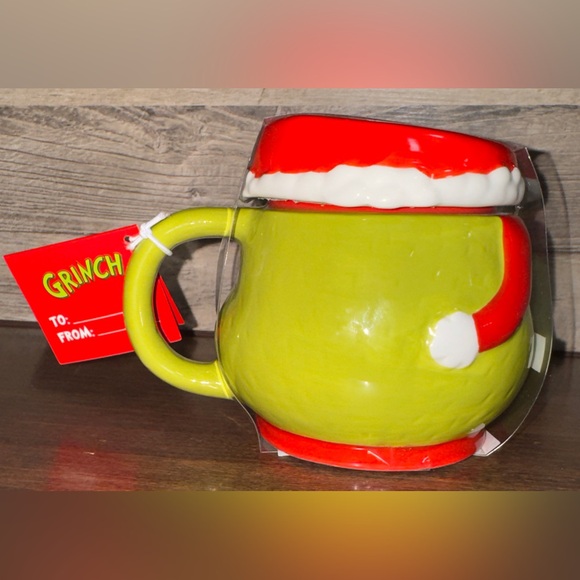 Super Cute The Grinch 3D Face Hot Cocoa Mug Set - NEW - Picture 6 of 12